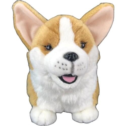 Simulation Corg dog doll children plush toy Corgi baby kid Stuffed toy