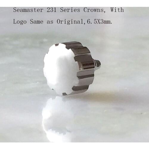 6.5mm Watch Crowns For OMEMA Seamaster 150M 231 Series Watch , Watch Parts Stainless Steel Watch Crowns