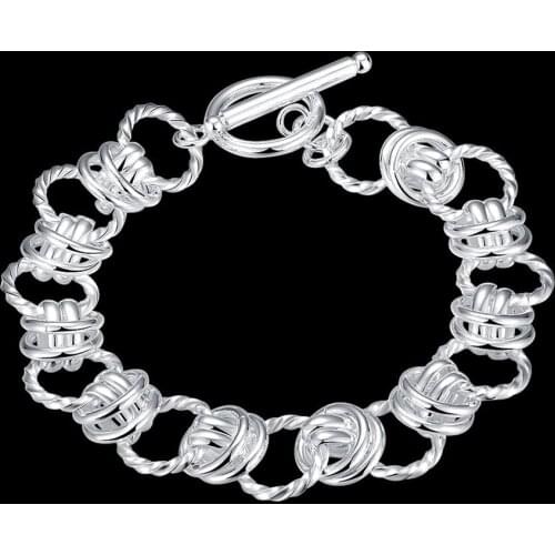 925 sterling silver Creativity classic circle chain Bracelet for woman man Wedding party Christmas Gifts fashion brands Jewelry