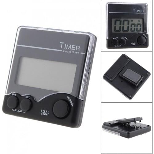 Convenient Magnetic Electronic Digital Timer with Bell Prompt and Large LCD Display for Laboratory Kitchen