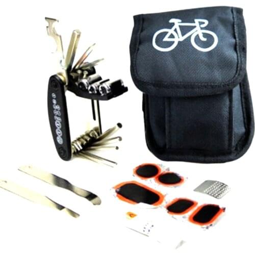 MIX in 1 Cycling Bicycle Tools Bike Repair Kit Set with Pouch Pump Black Bicycle Accessories Mountain Tool