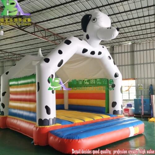 Inflatable Bouncer Spotted dog inflatable castle Childrens outdoor entertainment city Playground essential equipment