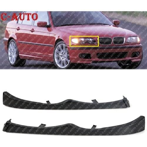 Car Front Under Headlight Molding Cover Trim Fit For BMW E46 330i 330Xi 325i 325Xi 2001 2002 2003 2004 2005 51137043409