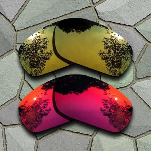 Violet Red&Yellow Golden Sunglasses Polarized Replacement Lenses for Oakley Jawbone