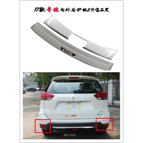 Rogue Stainless Steel Rear Bumper Protector Sill Trunk Guard Cover Trim For Nissan X-Trail X Trail T32 2014-2018 Car Accessories