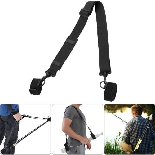 Fishing Rod Strap Belt Adjustable Fishing Rod Pole Holder Shoulder Belt Carry Strap Sling Band 2 Fixing Strap Fishing Rod Tackle