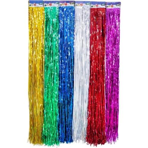 5 pcs 10cm * 1 Meter Holiday Party Balloon Rain Silk Birthday Christmas Photo Background Wall Rain Silk Curtain Wholesale