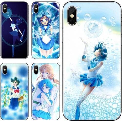 For Xiaomi mi Redmi Note 3 4 4X 5 6 7 8 8t 9 9s 9t 10 pro lite Moon-Mercury-C-Japan-Comic-Sailor Silicone Phone Case