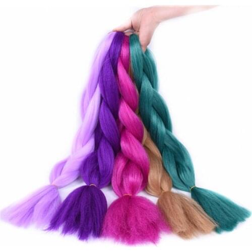 24Inch Synthetic Ombre Braiding Hair Jumb Braids Crochet Hair Heat Resistant