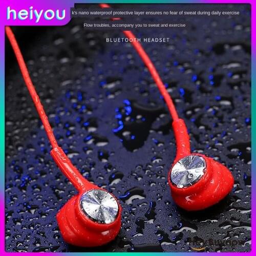 Neck Mounted Sports 5.0 Bluetooth Headset Wireless Wireless Headphone HiFi Waterproof Earphones for Xiaomi Phones 2021