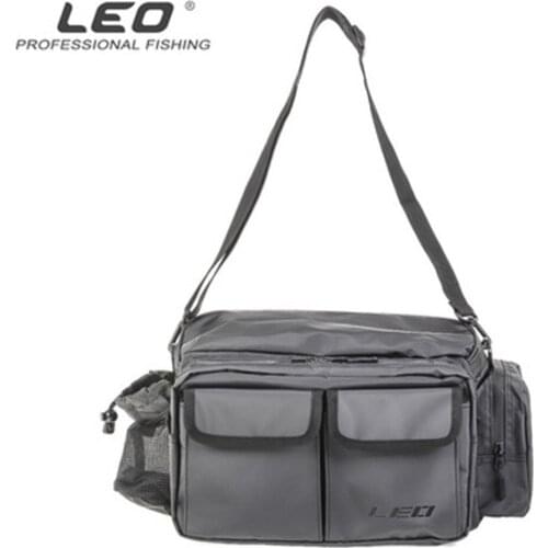 Leo Fishing Tackle Bag Lure Line Reel Carrier EVA Waterproof Multipurpose Outdoor 11L Large Capacity Pack Men Waist/Shoulder Bag