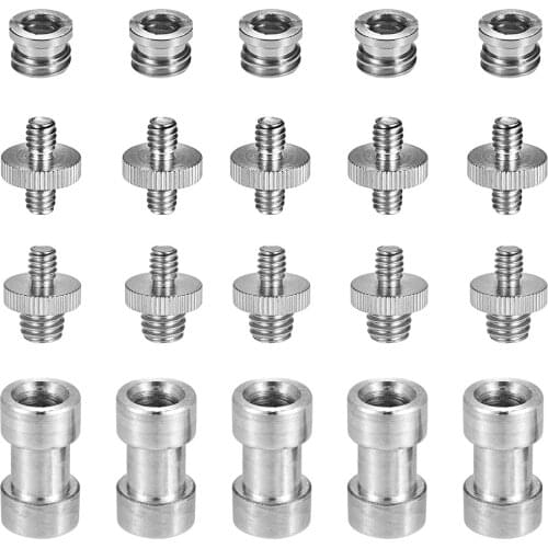 Andoer 1/4"-20 to 3/8"-16 Threaded Screw Adapter for Camera Tripod Monopod Ballhead Flash Light Stand Shoulder Rig