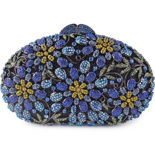 XIYUAN Sparkling Crystal Evening Clutches Women With Rhinestones Bridal Purses Wedding Prom Box Clutch Bag Handbags Shoulder Bag