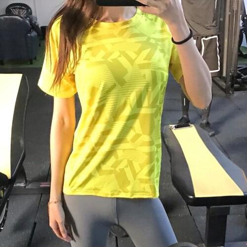 Womens Sports Tops Camouflage Short Sleeve Running Fitness Yoga Clothes Slim Fit T-shirt Quick Dry Breathable Blouse