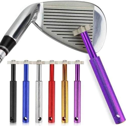 1pc Golf Hex Cleaning Tool Professional Iron Wedge Golf Groove Sharpener with 6 Heads Aluminum Alloy Golf Hex Cleaning Tool