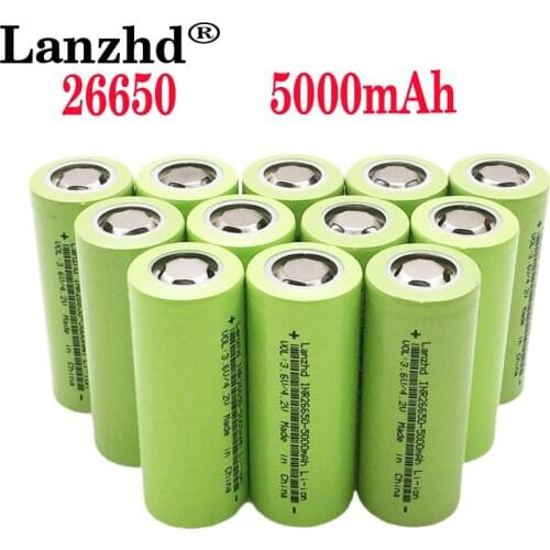 5-20PCS 26650 li 50A 26650 battery power lithium battery 3.7V 5000mAh rechargeable battery suitable for flashligh power TOOLS