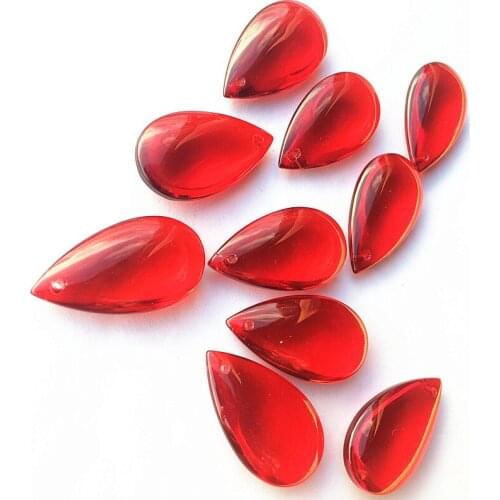 50pcs/lot 38mm red crystal chandelier parts crystal lamp pendents,wedding crystal garland strands beads suncatcher prisms