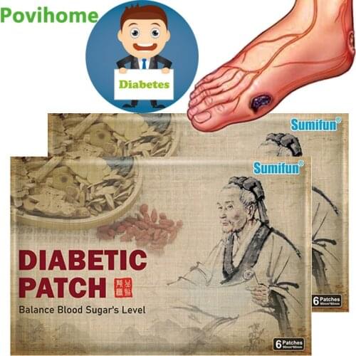6Pcs Sumifun Herbal Diabetic Patch Reduce Glucose Content Stabilizes Balance Blood Sugars Level Diabetes Health Medical Plaster