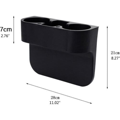 Automotive Front Seat Storage with Cup Holder Car Seat Filler Organizer for Cellphones Keys Cards Wallets