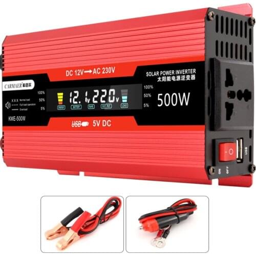 Car Inverter DC 12V 24V To AC 110V 220V Voltage 500W 1200W 2200W Transformer Power Converter Solar Car Inverte