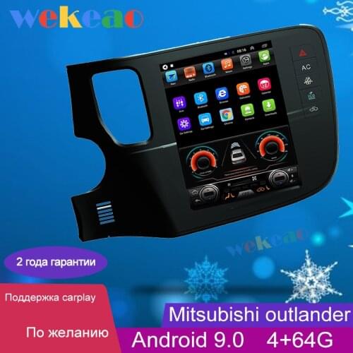 Wekeao Vertical Screen Tesla Style 10.4'' Android 7.1 Car Multimedia Dvd Navigation Car Radio For Mitsubishi outlander 2013-2018