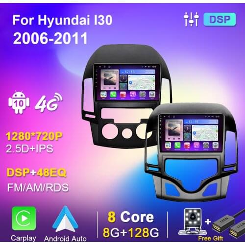 Autoradio For Hyundai I30 2009 2010 2011 2012 2013 2014-2016 Car Radio 2 din Android Radio Multimedia Player GPS Navigation 4G
