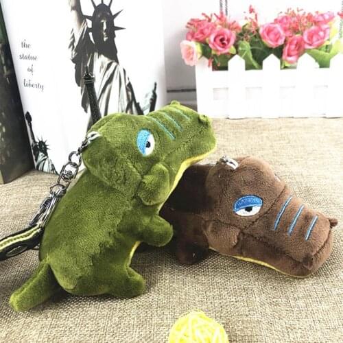 Key chain Plush TOYS Stuffed Plush Dolls Cute Crocodile Plush Doll Pendant Keychain Key Ring Wrist Lanyard Phone Decor