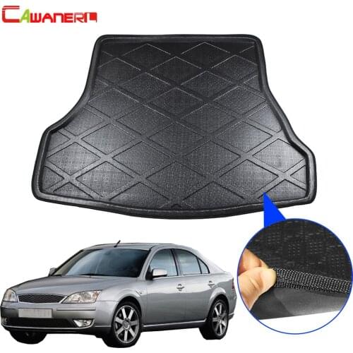 Cawanerl Car Rear Trunk Mat Boot Tray Liner Floor Luggage Carpet Mud Protector Cargo Pad For Ford Mondeo 2002-2008