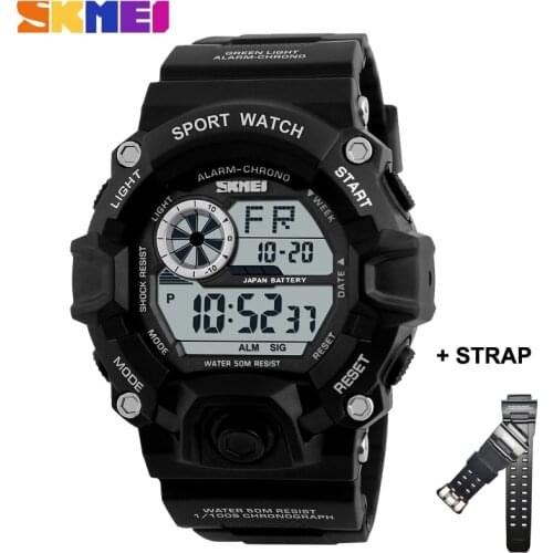 SKMEI New Digital Military Watch Mens Sports Chrono Alarm Waterproof Male Clock Wristwatches Strap For Gifts Relogio Masculino