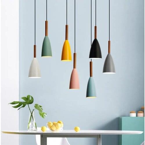 E27 Pendant Lights Nordic Pendant Lights In Kitchen Hanging Lamp Lighting Luminaire Dining Room LED Restaurant Lights Room Decor