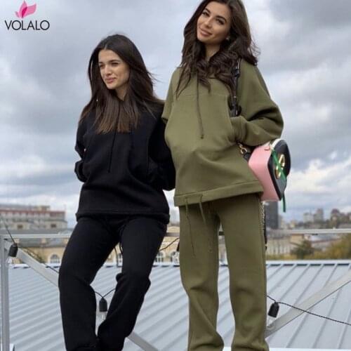 Two Piece Set Outfits Autumn Womens Tracksuit Oversized Hoodie And Pants Casual Sport Suit Winter 2 Piece Woman Set