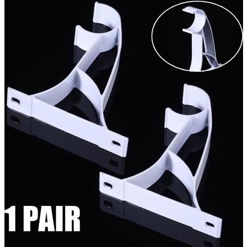 1Pair Curtain Rod Bracket Hang Curtain Rod Holders Tap Right Into Window Frame Curtain Rod Bracket without Drilling Fixtures