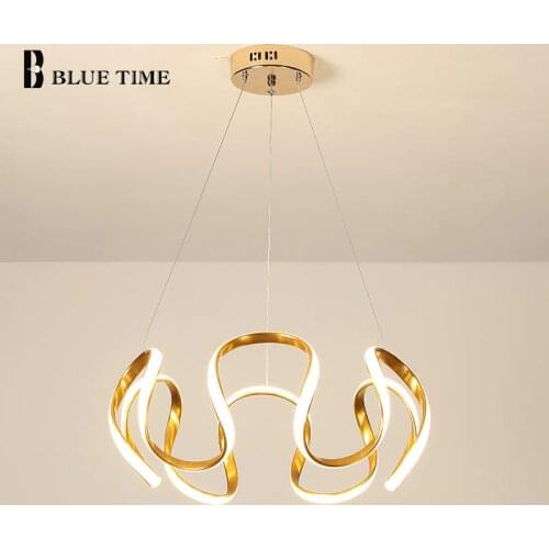 Modern LED Chandelier Lighting For Dining Room Bedroom Living Room Study Room Gray&Golden&Coffee Frame Home LED Chandeliers Lamp