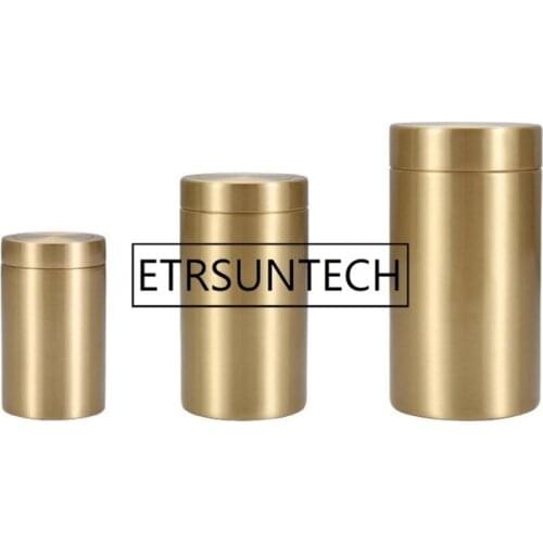 10pcs Mini Tea Caddy Pure Copper Travel Portable Seal Tea Box Cans Portable Travel Tea Can Tea Packaging Jar