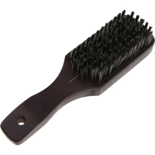 Men Firm Bristle Brush Beard Mustache Grooming Shaving Trimming Wooden Comb