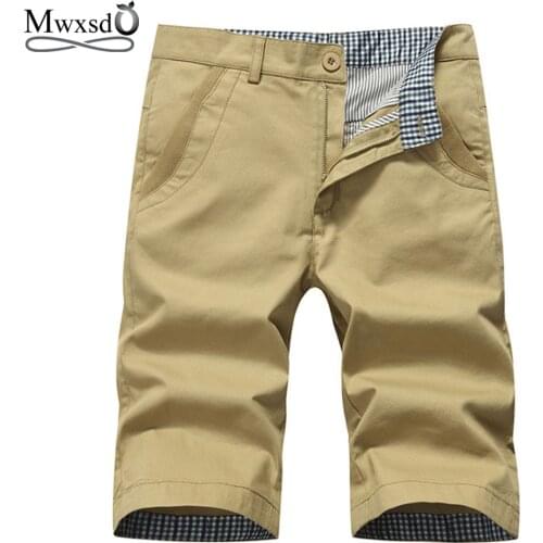 Mwxsd Brand 2019 New Casual Mens Cotton safari Shorts Summer male Leisure Outdoors Joggers Sweatpants beach Shorts 5 Color Men