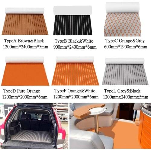 EVA Foam Faux Teak Decking Sheet Dark Brown Marine Boat Thick DIY Protective Floor Carpet Marine Boat Yacht Boat Campers Caravan