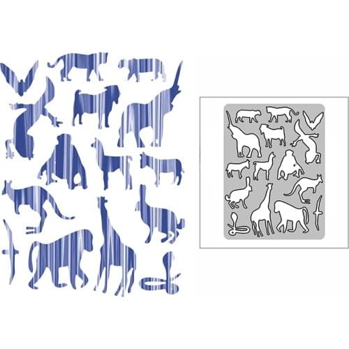 New Kangaroo Giraffe Snake Panel 2021 Metal Cutting Dies for DIY Scrapbooking and Card Making Embossing Craft Decor No Stamps