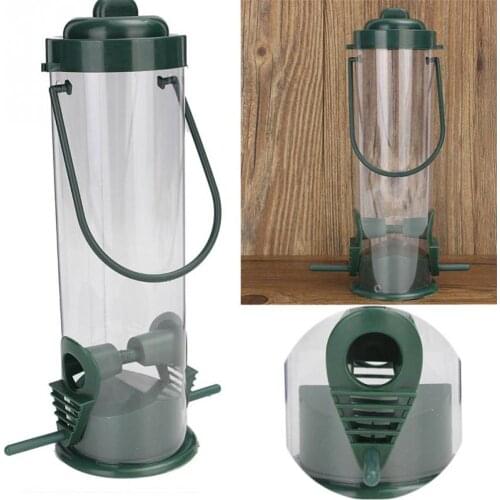 Hanging Type Outdoor Plastic Pet Bird Feeder Bucket Tree Garden Decoration