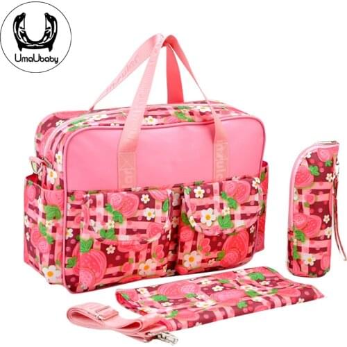 UmaUbaby Diaper Bag One-Shoulder Messenger Waterproof Mommy Bag Multi-Function Large-Capacity Newborn Travel Stroller Nappy Bag