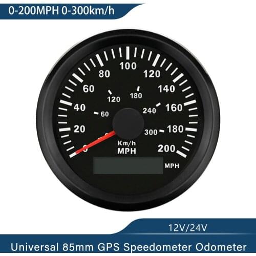 Universal Auto Marine MPH GPS Speedometer Odometer 160MPH 200MPH Speed Gauge With Backlight 9-32V