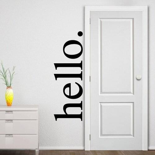 Hello Wall Art Vinyl Decal Greet Your Guests Livingroom Hallway Bedroom Door Decor Wall Sticker Quote Waterproof DIY decal Y83