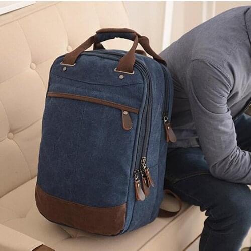 Large Capacity Canvas Backpack Shoulder Bags Female/Male Travel Backpack Bag Mens Backpack Functional Versatile Bags