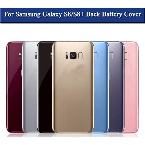 Back Battery Cover For Samsung Galaxy S8 G950 SM-G950F For S8 Plus S8+ G955 SM-G955F G955FD Back Rear Glass Case Replacement