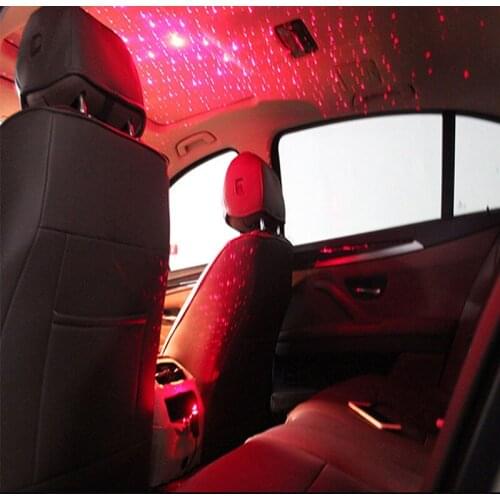 Car Roof Star Night Lights LED Interior Ambient Atmosphere Galaxy Lamp Decoration Mini Light USB Plug Projector Light