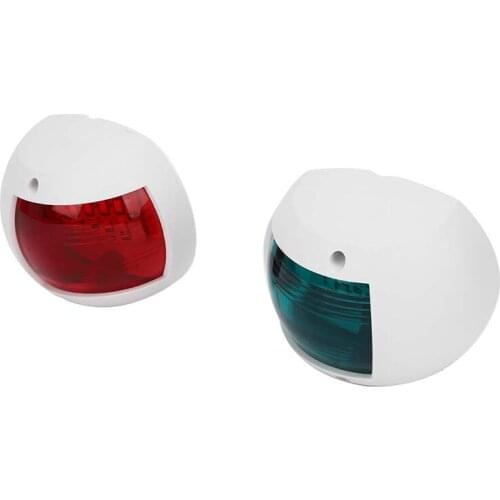 2 Pcs LED Side Lights Marine Red and Green Navigation Lights Signal Lights Dinghy Indicator Lights Yacht Accessories