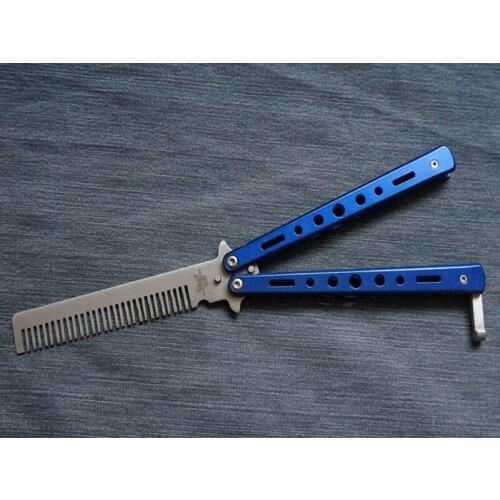 30pcs Pro Salon Stainless Steel Folding Training Butterfly Practice Knife Comb
