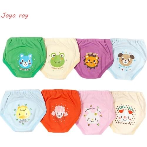 4 Layers Waterproof Printing Learning Pants Baby Cloths Diaper Cotton Washable Reusable Nappies 4pc/set Diapers Suit for 10-14KG
