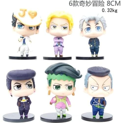 6pcs/set High Quality Anime JOJOs Bizarre Adventure Figure Toy Giorno Giovanna Bruno Bucciarati Model Doll