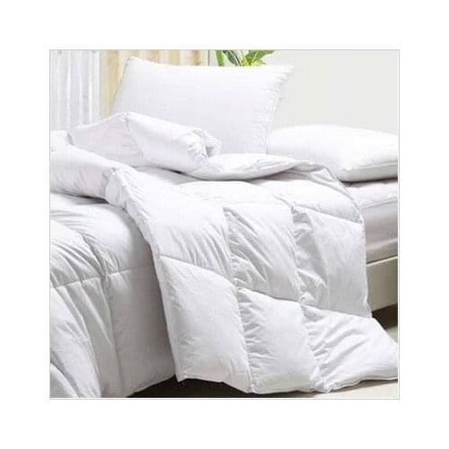 Free Shipping 398GSM Duck Down Quilt Doona Comforter Blanket Queen Or Make Any Size High Quality Square Grid